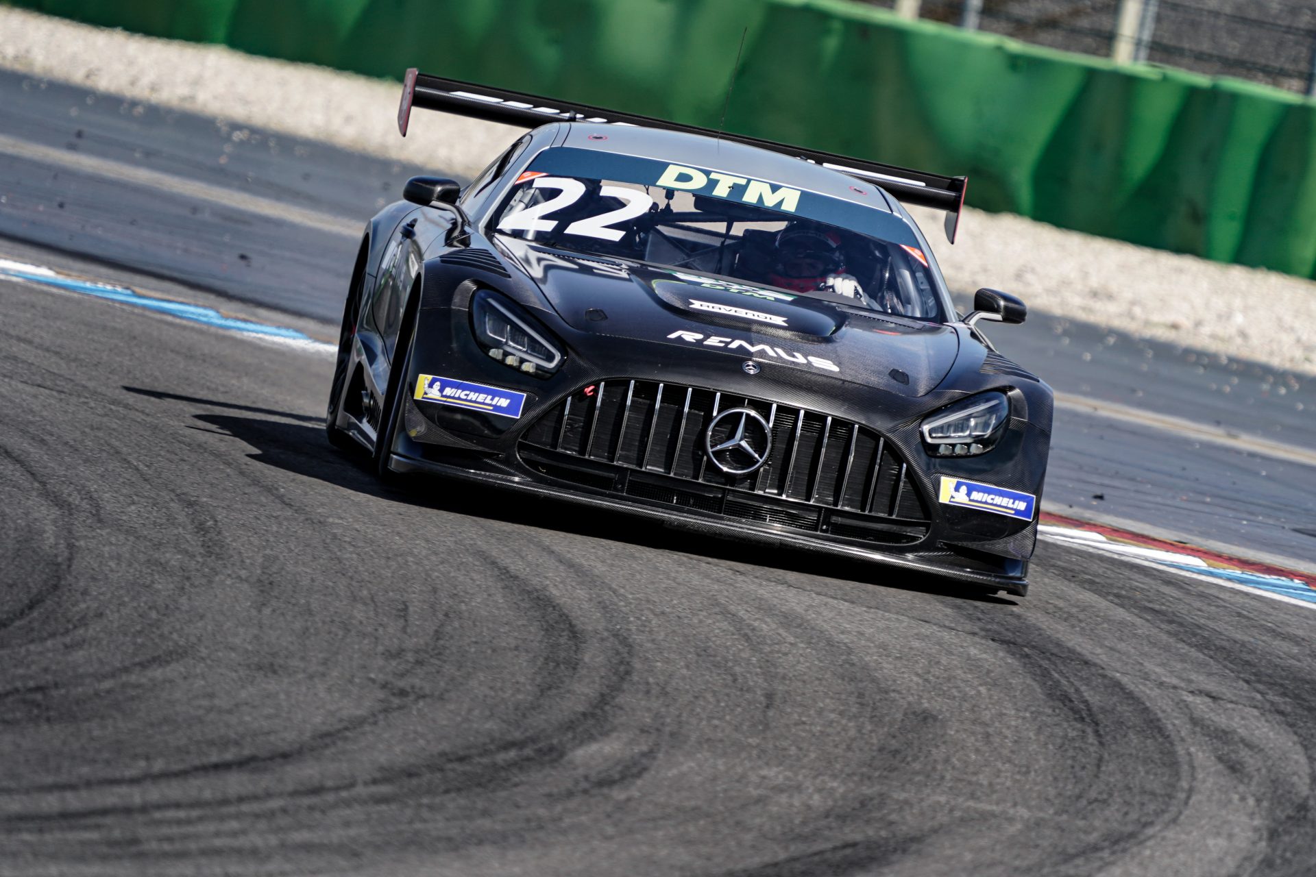 Flat out on the second day of DTM testing at Hockenheim Lucas